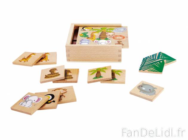 Jeu en bois , prezzo 4.99 € 
- Au choix : jeu de dominos, âge recommandé : ...