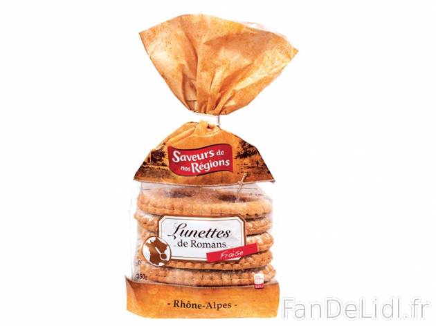 Lunettes de Romans , prezzo 1,99 € per 350 g au choix, 1 kg = 5,69 € EUR. 
- ...