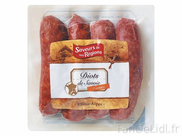 4 diots de Savoie fumés , prezzo 1,99 € per 340 g, 1 kg = 5,85 € EUR. 
- Toute ...
