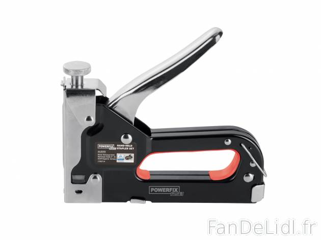Agrafeuse manuelle , le prix 5.99 € 
- Pour fixer les tissus, plastiques, papiers ...