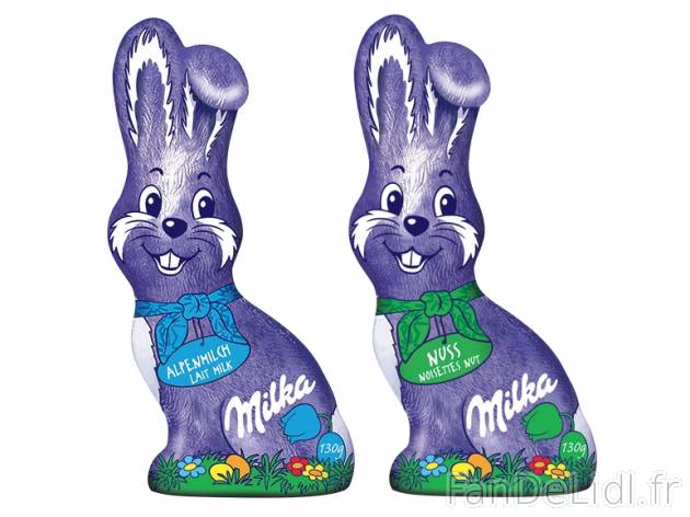 Milka Lapin de Pâques , prezzo 2,79 € per 130 g au choix, 1 kg = 21,46 € EUR. ...