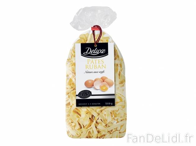Pâtes ruban , prezzo 1,99 € per 500 g au choix, 1 kg = 3,98 € EUR. 
- Au choix ...