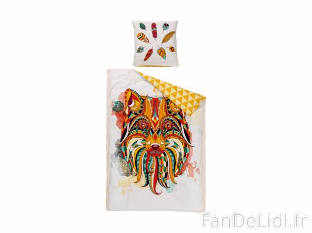 Parure de lit réversible en coton mélangé , prezzo 11.99 € 
- Ex. 60 % coton ...