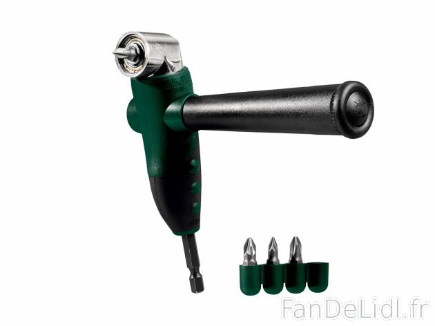 Renvoi d’angle pour vissage ou perçage, le prix 4.99 € 
- Poignée supplémentaire ...