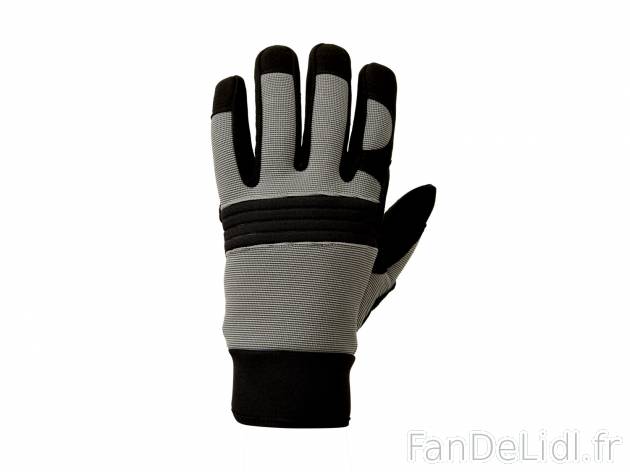 Gants de travail , le prix 7.49 € 
- Tailles : 8, 9, 10 et 11 selon modèle.
- ...