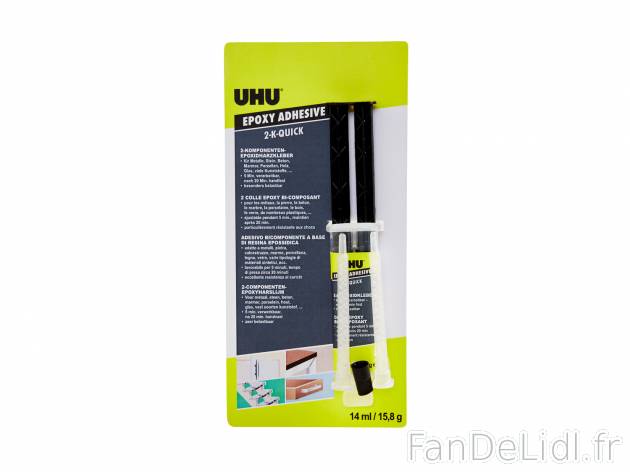 Colle époxy ou mastic de réparation , le prix 1.99 € 
- Colle époxy bi-composant
- ...