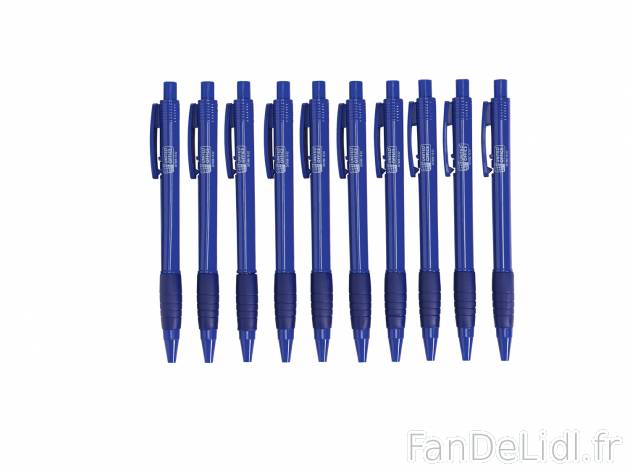 Stylos à bille rétractables , le prix 1.99 € 
- Zone de préhension « Soft ...