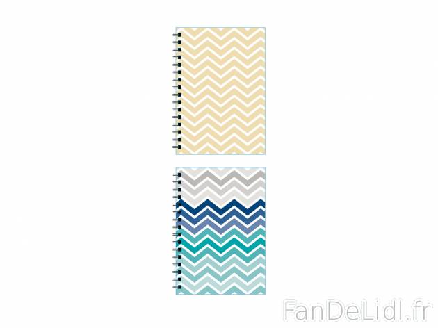 Carnets à spirales A5 ou A6 , le prix 2.49 € 
- 100 feuilles d’env. 60 g/m²
- ...