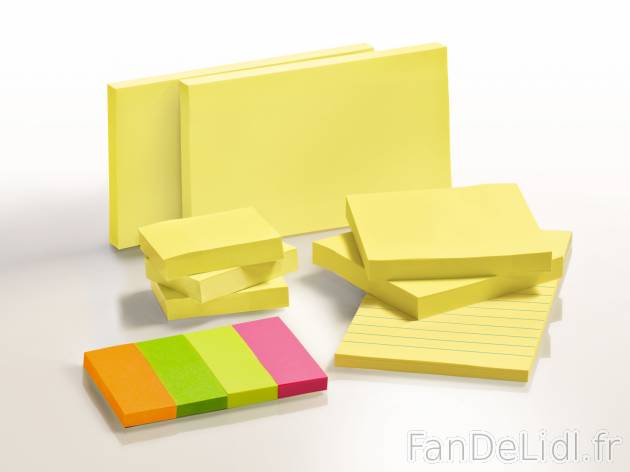 Blocs-notes adhésifs , le prix 1.99 € 
- 2 bloc-notes jaunes d’env. 127 x ...