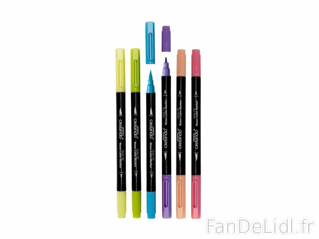 Feutres aquarelle à 2 pointes , le prix 1.99 € 
- Lot de 6 : 2 pointes : une ...