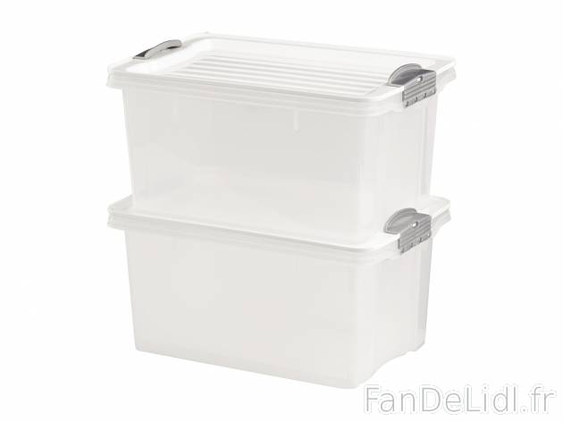 Boîtes de rangement , le prix 7.99 € 
- Au choix : env. 13 L chacune, env. 39,5 ...