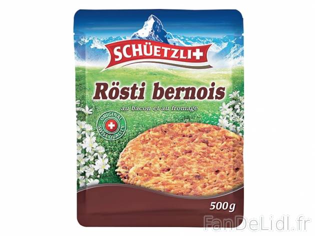 Rösti bernois , prezzo 2,49 € per 500 g, 1 kg = 4,98 € EUR. 
- Galettes de ...