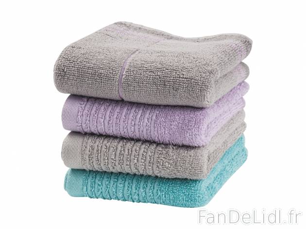 Serviettes éponge , le prix 2.49 € 
- 100 % coton
- Au choix : serviette invité, ...