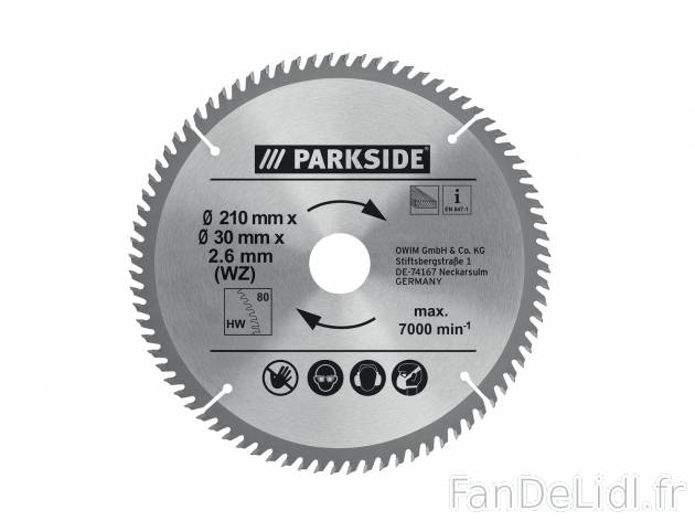 Lame de scie circulaire , le prix 4.99 € 
- Au choix : env. Ø 210 mm, 80 dents, ...
