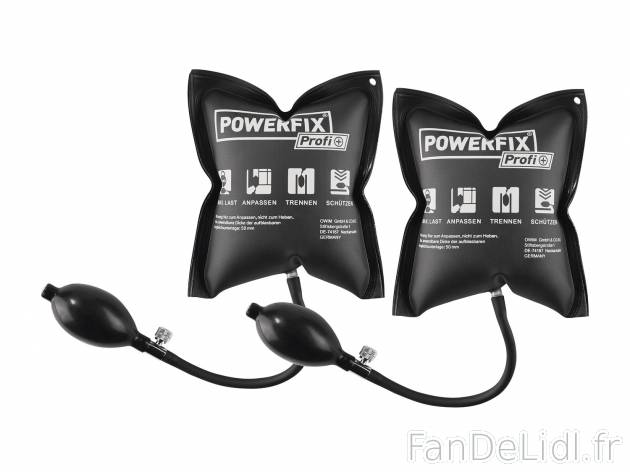 Coussins de montage gonflables , le prix 7.99 €  
-  Lot de 2
-  135 kg max.
