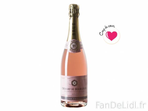 Crémant de Bourgogne Brut AOC , prezzo 5,89 &#8364; per 75 cl, 1 L = 7,85 € ...