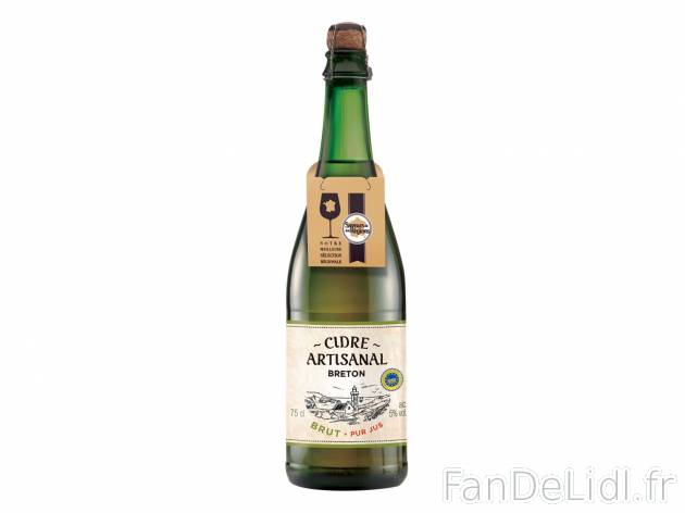 Cidre artisanal de Bretagne brut IGP1 , prezzo 1.99 € per 75 cl 
- Pur jus
- ...