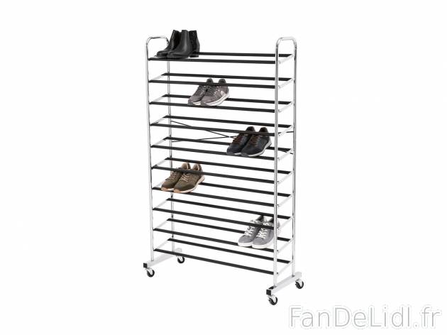 Meuble à chaussures chromé , le prix 29.99 € 
- A monter soi-même
- Accessoires ...