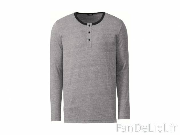 T-shirt à manches longues homme , le prix 5.99 € 
- Ex. 65 % polyester et 35 ...