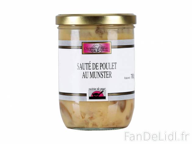 Poulet sauté au munster1 , prezzo 3.89 € per 760 g 
    