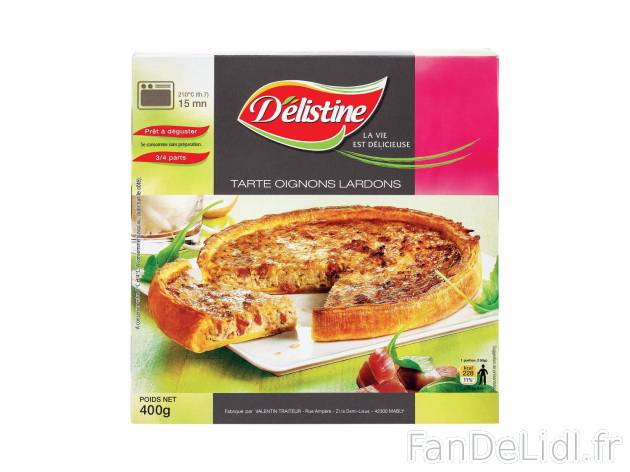 Tarte aux oignons et lardons1 , prezzo 2.99 € per 400 g 
     
