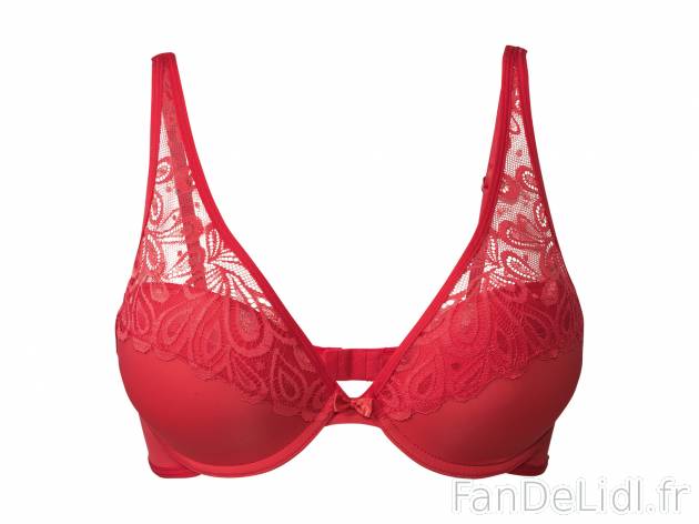 Soutien-gorge ou bralette à dentelle , le prix 5.99 € 
- Ex. maille 79 % polyamide ...