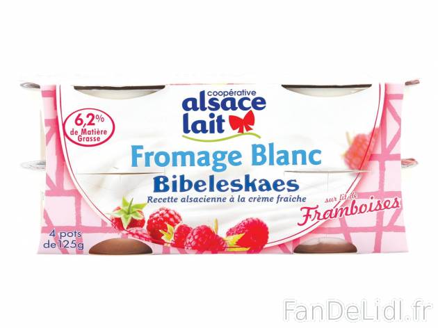 Fromage blanc sur lit de fruits1 , prezzo 2.19 € per 4 x 125 g au choix 
- Au ...