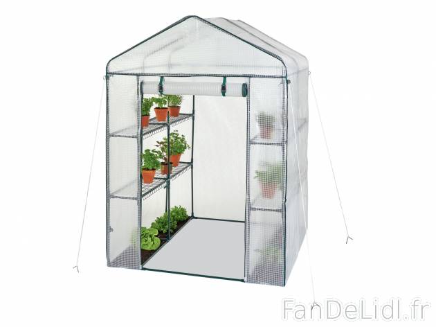 Serre , le prix 49.99 € 
- Env. 140 x 200 x 140 cm (l x h x p)
- 4 étagères ...