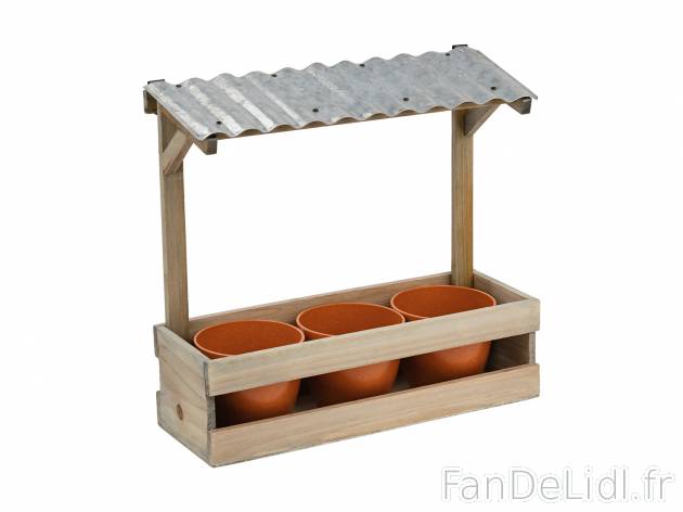 Jardin d’intérieur , le prix 11.99 € 
- Étagère décorative avec 3 pots ...