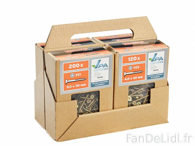 Vis, clous ou chevilles , le prix 3.99 € 
- Au choix : vis pour aggloméré (420 ...