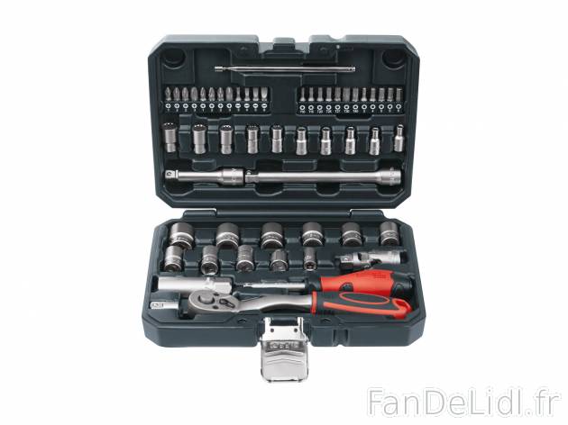 Set de douilles et d’embouts , le prix 21.99 € 
- En acier chrome-vanadium ...