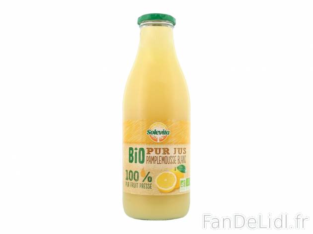 Pur jus de pamplemousse blanc Bio , prezzo 2.29 € per La bouteille de 1 L 
- ...