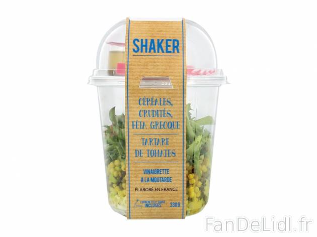 Shaker céréales, crudités, féta et tartare de tomates1 , prezzo 3.29 € per ...