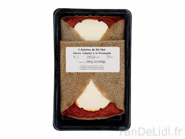 2 galettes de blé noir au fromage de chèvre et tomates à la provençal1 , prezzo ...