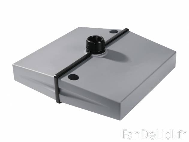 Pied de parasol divisible , le prix 11.99 € 
- Remplissage de sable : max. 25 ...
