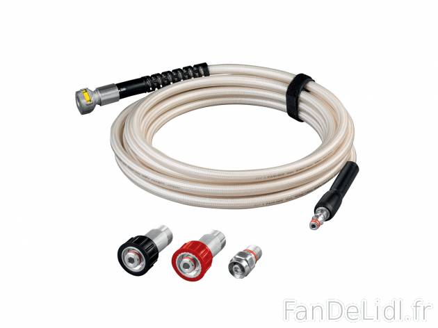 Flexible haute pression , le prix 16.99 € 
- Pression max. : 160 bar
- Adaptateurs
- ...
