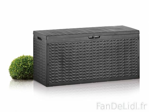 Coffre de jardin universel , le prix 28.99 € 
- Env. 119 x 45 x 58 cm (L x l ...