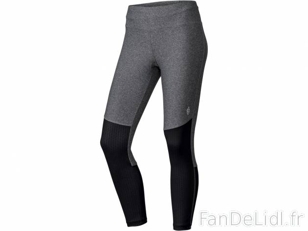 Legging technique femme , le prix 6.99 € 
- Ex. Partie supérieure 86 % polyester ...