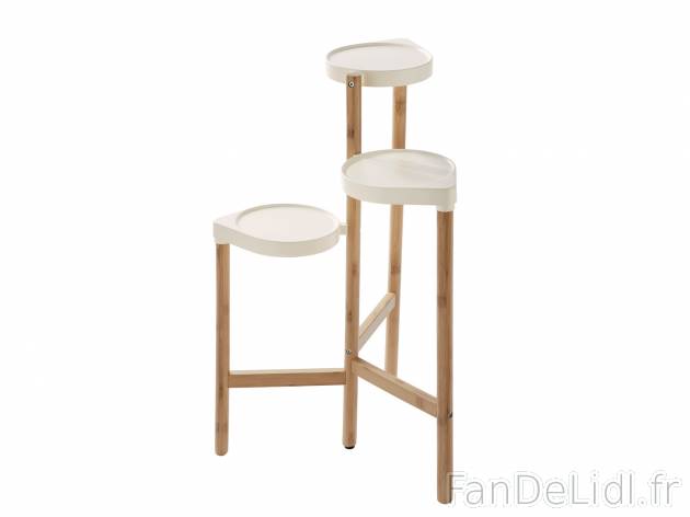 Piédestal pour plantes en bambou , le prix 26.99 € 
- Supports en métal avec ...