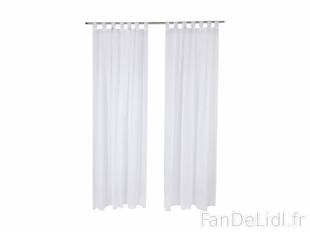 Rideaux aspect lin , le prix 12.99 € 
- Env. 135 x 265 cm
- Ex. 100 % polyester
- ...