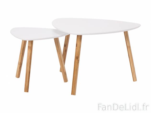 Set de tables gigognes , le prix 29.99 € 
- Pieds en bambou massif
- Env. 40 ...