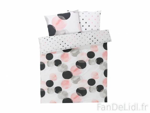 Parure de lit en coton , le prix 19.99 € 
- 100 % coton
- Parure réversible
- ...