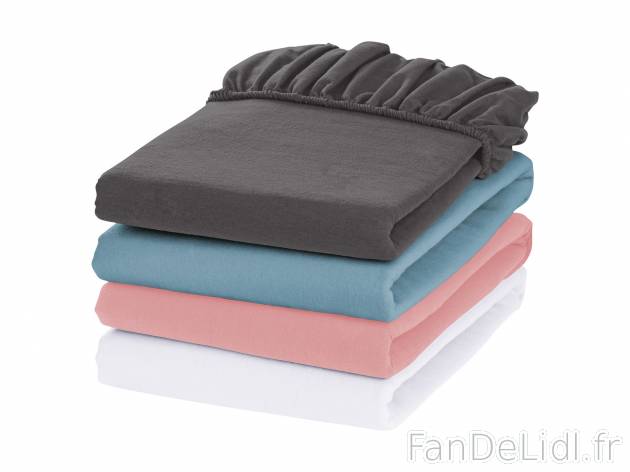 Drap-housse en jersey , le prix 6.99 € 
- 100 % coton
- Au choix : taille confort, ...
