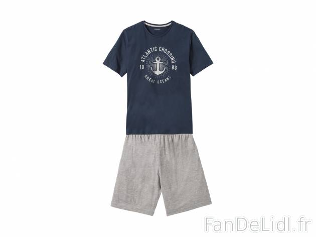 Pyjashort homme , le prix 5.40 € 
- Ex. haut 100 % coton et bas 90 % coton et ...