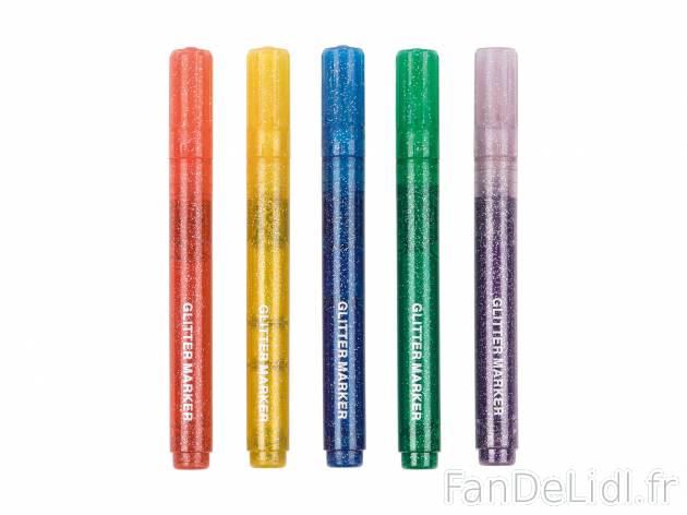Stylos à paillettes , le prix 2.99 € 
- 5 couleurs brillantes
- Épaisseur ...