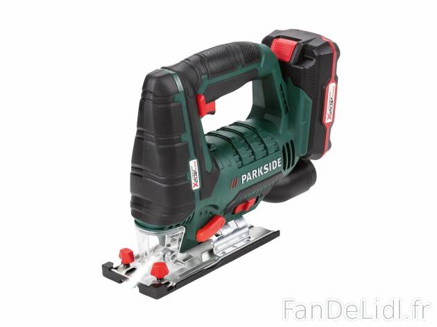Scie sauteuse pendulaire sans fil 20 V , le prix 49.99 € 
- Sans fil
- Raccordement ...