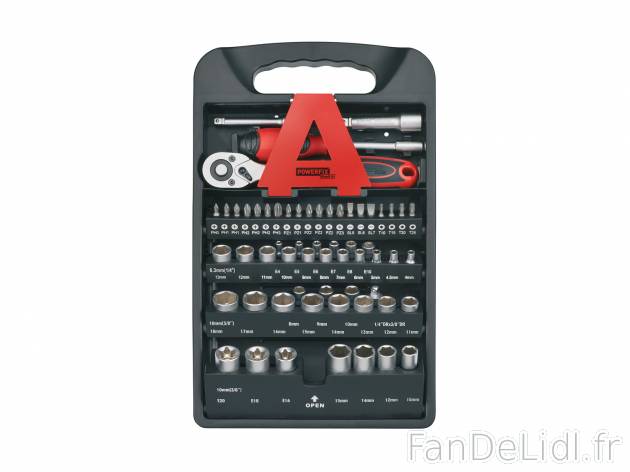 Set de douilles et d’embouts , le prix 19.99 € 
-  En acier chrome-vanadium ...
