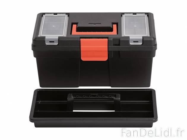 Boîtes à outils , le prix 6.99 € 
- Env. 40 x 22 x 20 cm
- Poignée de transport, ...
