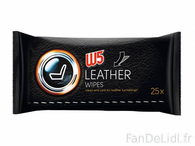 Lingettes nettoyantes pour cuir , le prix 1.99 €