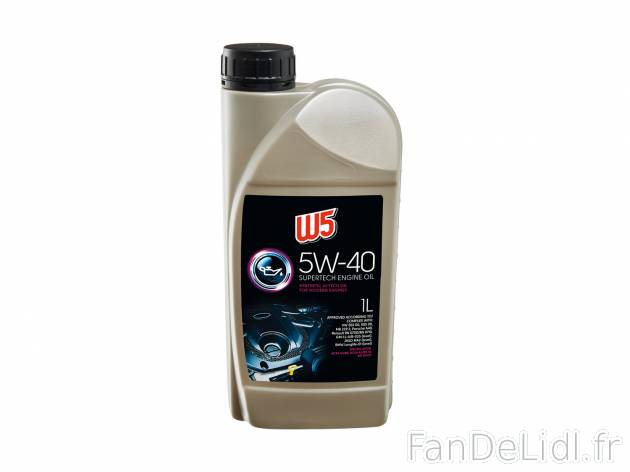 Huile pour moteur SAE 5W/40 API SM/CF , le prix 3.39 €